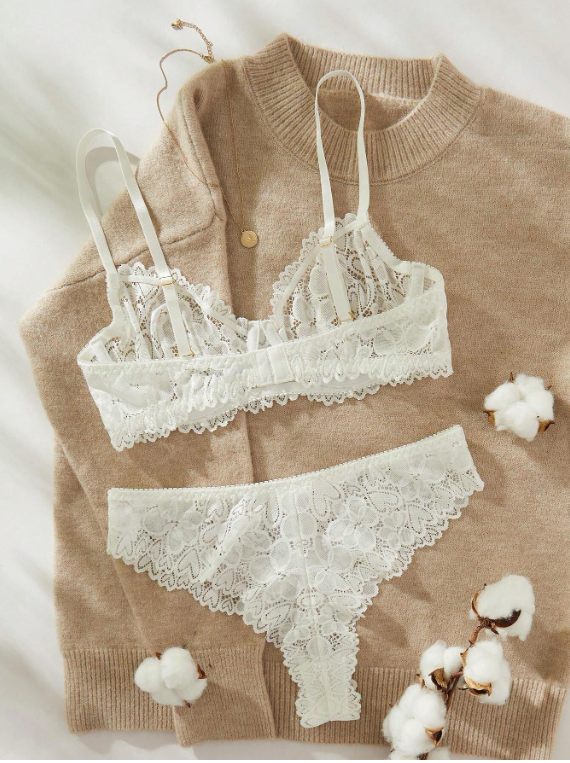 Ensemble de lingerie sexy avec dentelle pour femmes