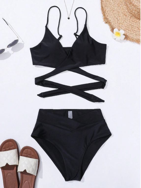 Swim Mod Bikini minimaliste de couleur unie 2025, maillot de bain pour vacances à la plage en été