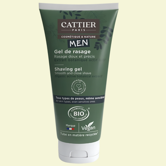 CATTIER MEN Gel de Rasage Bio Actif - Formule Premium d'Exception