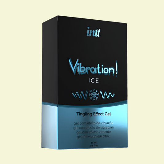 Intt Gel Liquide Vibration Ice Effet froid Picotements Et Vibrations – Embrassable – Parfum Menthe (Pour Elle et pour Lui) 15 ml