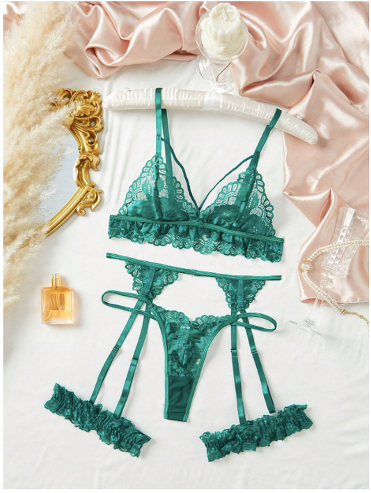 en dentelle jarretière Ensemble de lingerie avec 1 paire Jarretière