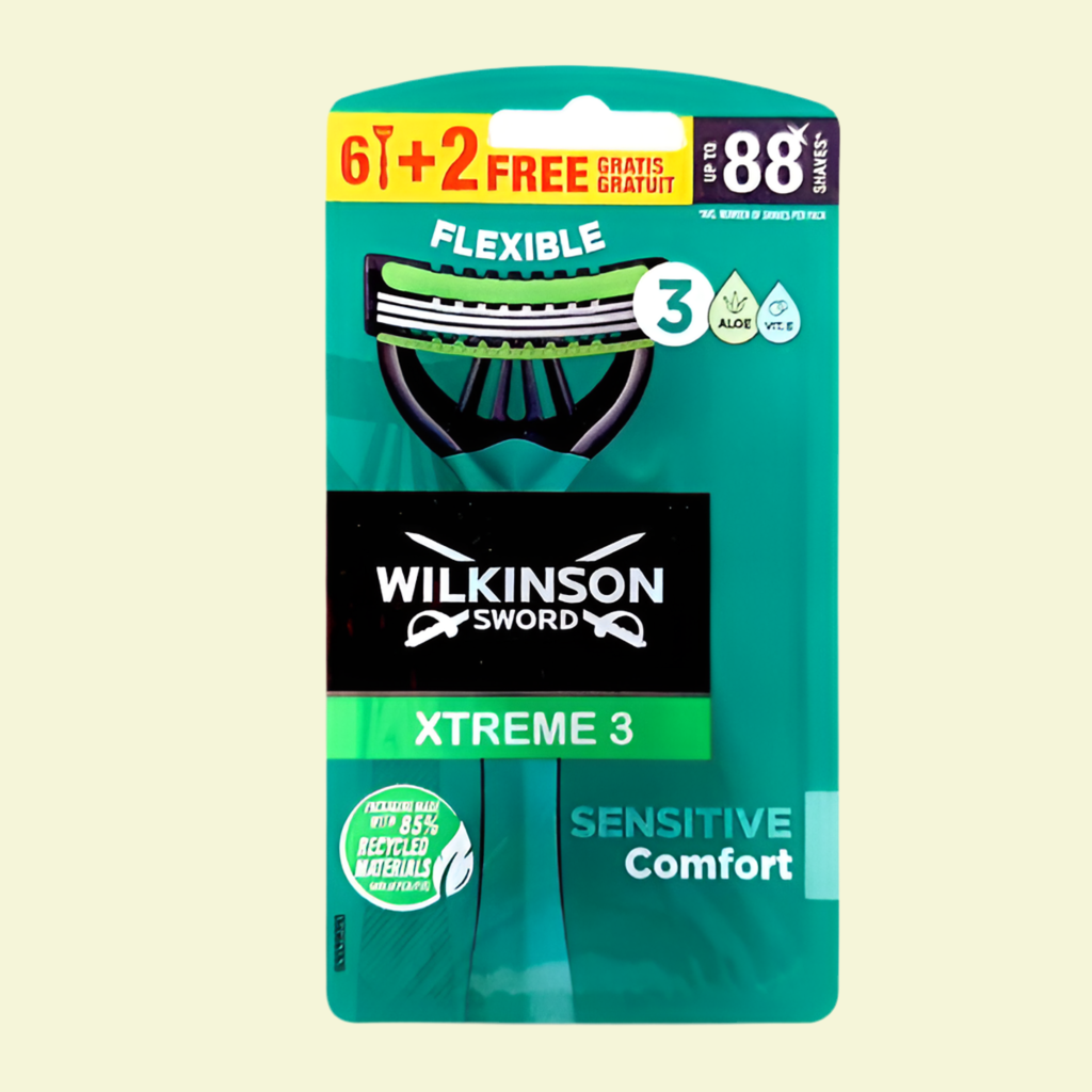 WILKINSON Rasoir Jetable Xtreme3 Sensitive pour hommes 8 pièces